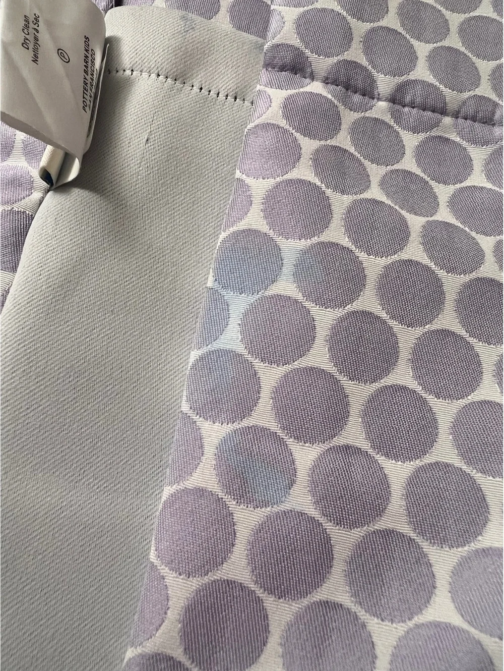Pottery Barn Kids Purple Polka Dot Blackout Curtain Panel 44x84 Inches 100% Poly